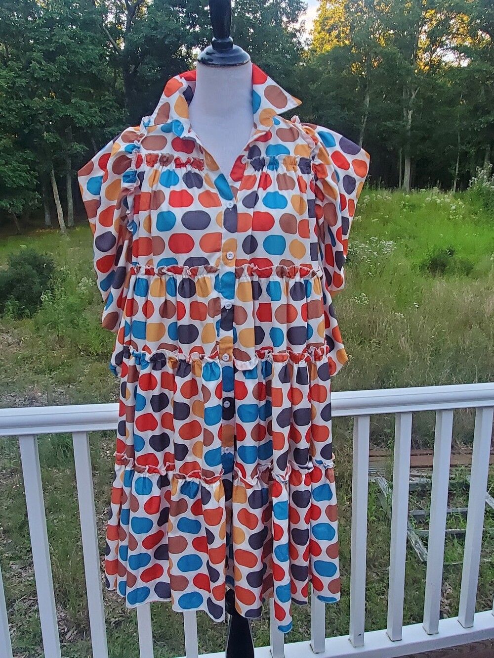 Colorful Dot Tiered Dress - Multi